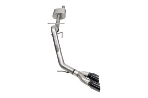 Ford Ranger Performance Exhaust - CORSA Performance - Cat Back, Xtreme Sound Level, Pro-Series Slash Cut Twin Tip - Black - `24-`25